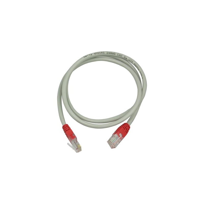 Ristiinkytketty 0,5m Cat5e UTP, harmaa