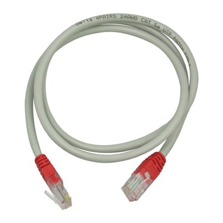Ristiinkytketty 0,5m Cat5e UTP, harmaa