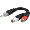 Stereoadapteri 3,5mm plug - 2xRCA n