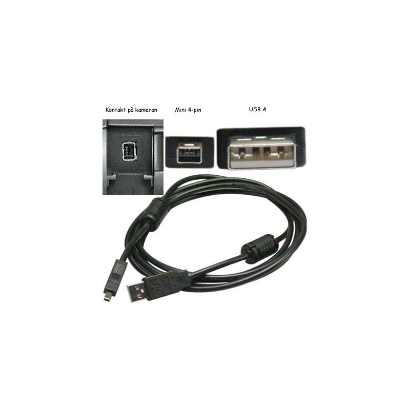 USB-kaapeli digikameraan, Casio, Fujifilm, Konica, Panasonic, To