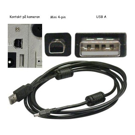 USB-kaapeli digikameraan, Casio, Epson, HP, Kodak, Minolta, Olym